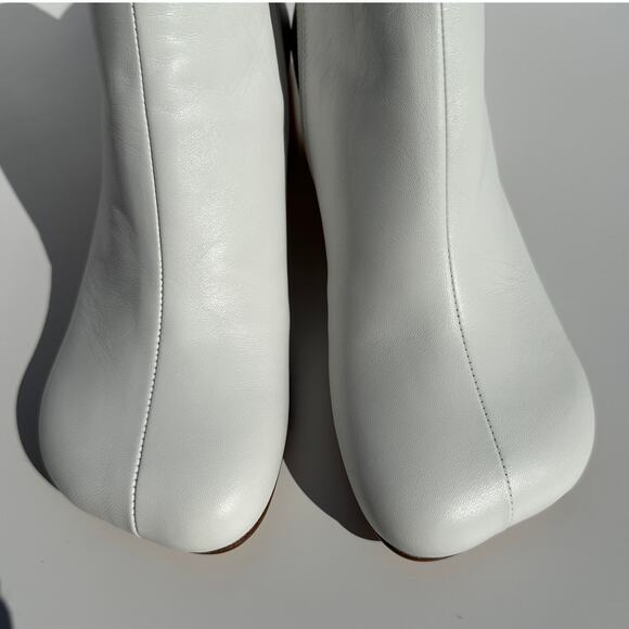MM6 Maison Martin Margiela White Lambskin Anatomic 45 Ankle Boots 37 NIB $550 - Picture 11 of 16